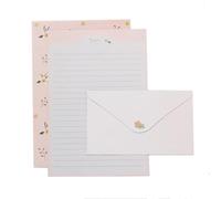 FUNOMOCYA 6 Sets Flower Printing Letter Papers Simple Letter Papers with Detail Colorful Design for Mailing Documents