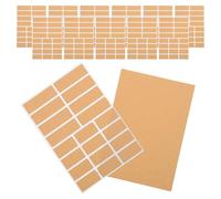 FUNOMOCYA 600Pcs Kraft Paper Printable Blank Labels 5X2.5Cm 7.6X2.5Cm Self-Adhesive Rectangle Stickers for Essential Oil Bottles, Jars, Food Storage, and Decoration - Writable, Removable