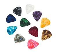 FUNOMOCYA 60pcs Guitar Plectrums Heart Shaped Celluloid Picks for Acoustic Bass Ukulele Lightweight