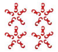 FUNOMOCYA 60pcs Red Bike Brake Cable Clips S Hook Clamp Plastic Bicycle Cable Brackets for Mountain Bike Shift and Brake Wire Management Sturdy Fasteners for Cycling Gear Maintenance