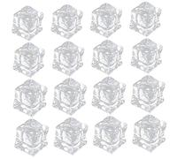 FUNOMOCYA 60pcs Simulated Ice Cubes Fake Ice Cubes Acrylic Artificial Reusable for Cocktail Bar Photo Props Tray