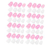 FUNOMOCYA 64pcs Guitar Finger Guard Stringed Instruments Finger Protectors for Guitar Silicone Tips Chord Pressers Sleeves Guards for Silica Gel