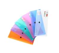 FUNOMOCYA 6pcs Archives Information Bag Snap File Envelopes Organiser Folder Organizer Document School Clear Storage Reinforced Plastic Envelope Pouch Plactice Random Color