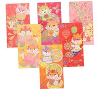 FUNOMOCYA 6pcs Chinese Style Red Money Envelopes for Year Mixed Dragon Designs Sturdy Paper Creative Red Packets for Cash Suitable for Spring Festival and Giving