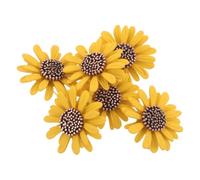 FUNOMOCYA 6pcs Daisy Lapel Pin Brooch for Clothes and Sweaters with Secure Clasp and Invisible Security, Yellow Alloy Floral Brooch for Women, Stylish Multipurpose Accessory for Travel