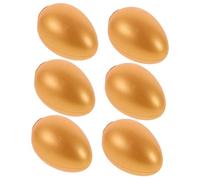 FUNOMOCYA 6Pcs Golden Lottery Eggs for Wedding Party and Easter Multi-functional Fillable Activity Props Safe Non-spattering Fragments for Candy Prizes
