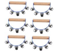 FUNOMOCYA 6pcs Hand Bells Semicircle Tambourine Rhythm Music Instrument for Adults Boys and Girls Beginners Party Hand Bells Toys