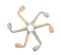 FUNOMOCYA 6pcs Heavy Duty Metal Tire Valve Stem Extensions Right Angle for Stroller Bicycles Motorcycles Brass Chrome Plated for Precise Pressure Monitoring and Easy Installation