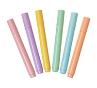 FUNOMOCYA 6pcs Highlighter Pens Small Highlighter Plastic Lasting Colour Easy to Pull and Remove for Study, Marking Notes, the Computer, Work for Classmates and Co-workers