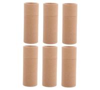 FUNOMOCYA 6pcs Kraft Paper Essential Oil Bottle Packaging Box Round Cardboard Tubes with Lid for Lip Balm Cosmetics and Small Item Storage Cylindrical Containers for DIY Gift and Branding