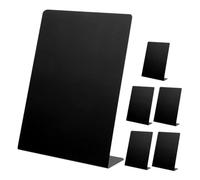 FUNOMOCYA 6pcs Mini Chalkboard Signs for Food Labels Portable Tabletop Menu Chalkboards Writable Message Boards for Buffet Parties Weddings with Elegant Black Matte Finish