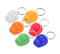 FUNOMOCYA 6pcs Mini Helmet Keychain Unique Party Favors for Construction Themed Events Portable Keyring for Men and Boys for Engineering Celebrations and Decorations