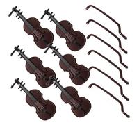 FUNOMOCYA 6pcs Mini Violin Model Ornament Tiny Violin Pendant for Christmas Tree Decor Diy Home Decor Music Toy