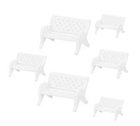 FUNOMOCYA 6pcs Mini Wooden Bench Micro Landscape Chair Miniature Bench for Garden Decor Decorative