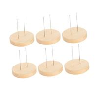 FUNOMOCYA 6pcs Natural Wood Doll Display Stands Stable Base for Dolls Crochet Puppet Holder DIY Needle Felting Showcase Support