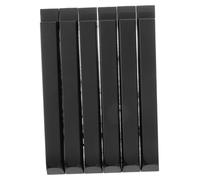 FUNOMOCYA 6pcs Piano Keytops Replacement Black Plastic Piano Key Tops Glossy Elegant Design Easy Installation User Friendly Keyboard Maintenance