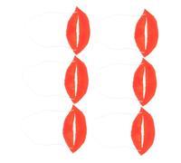 FUNOMOCYA 6Pcs Plastic Funny Cosplay Props Sausage Mouth Big Lips with Elastic Band Thick Plastic Mouth for Carnival Party Halloween Entertainment