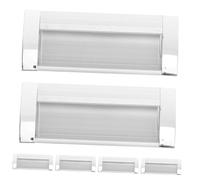 FUNOMOCYA 6pcs Recessed Cabinet Handles Aluminum Alloy Concealed Flush Pulls for Metal Filing Cabinets Storage Closets Wardrobes Easy Install Rectangular Hidden Door Hardware