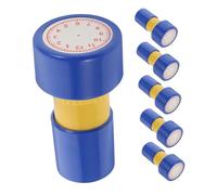FUNOMOCYA 6pcs Self Inking Clock Stampers for Educational Telling Learning Preschool Elementary Students Teaching Accessories Blue