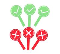 FUNOMOCYA 6Pcs Teacher Judging Voting Board Paddles Portable Answer Signs for Classroom Interaction Student Game Use