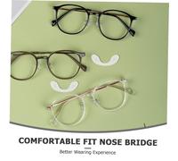 FUNOMOCYA 6pcs Transparent U-shaped Silicone Nose Pads for Glasses Replaceable Anti-slip Eyewear Nose Guards Comfortable Bridge Support for Adult Eyeglasses Wide Compatibility