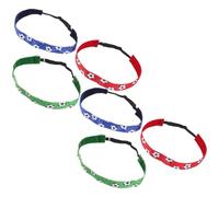 FUNOMOCYA 6pcs Wide Athletic Headbands for Soccer Football Sweat Absorption Unisex Running Elastic Sports Headband Cloth