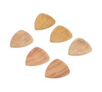 FUNOMOCYA 6pcs Wooden Guitar Picks Set for Acoustic Electric Bass Guitars Mixed Rosewood Walnut Olive Wood Plectrums Random Color