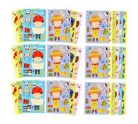 FUNOMOCYA 6sets Fun Dress Up Sticker Book for Enhance Problem Solving Skills Interactive DIY Activity for Home School Promote Family Bonding