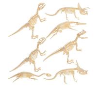 FUNOMOCYA 7Pcs Dinosaur Skeleton Model DIY Assembly Kit Educational for Boys Realistic Printed Dinosaur Figures and Archaeology Exploration