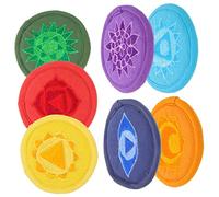 FUNOMOCYA 7pcs Gong Pad Buddhist Sound Bowl Cushion Tibetan Bowl Pad Cushion Teapot Embroidered Design