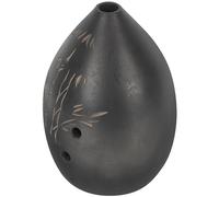 FUNOMOCYA 8-Hole Ceramic Ocarina for Beginners Practice Musical Instrument Small Ocarina Toy for Boys and Girls Black Clay Song Book