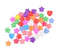 FUNOMOCYA 80pcs Colorful Star and Heart Pool Pit Balls Ocean Balls for Playpen Bathtub Tent PE Material for Counting and Color Recognition