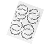 FUNOMOCYA 8pcs 3d Guitar Soundhole Decals Acoustic Guitar Sound Hole Sticker Inlay Rings Self-adhesive Decorative Stickers Sound Hole Cover