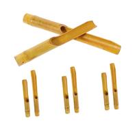 FUNOMOCYA 8pcs Bamboo Wind Chime Tubes Replacement Kit Japanese Style DIY Wind Chime Parts for Garden Patio Balcony Traditional Oriental Design Decorative Outdoor Accent