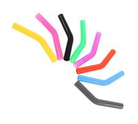 FUNOMOCYA 8pcs Colorful Silicone Straw Tips Reusable Food Grade Leak Sleeves for Metal Straws Soft Protective Covers for Parties and Daily Use