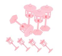 FUNOMOCYA 8pcs Dollhouse Floor Lamp Miniature Victorian Style Lighting Model for Dollhouse Decor Realistic Retro Floor Lamps Easy Assembly Accessories