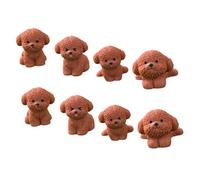 FUNOMOCYA 8pcs Mini Resin Puppy Figurines Cute Micro Landscape Animal Statues for Office Desktop Garden and Home Decor Creative Gift for Dog Lovers and Collectors
