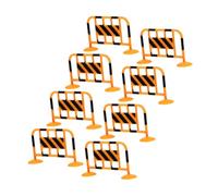 FUNOMOCYA 8pcs Miniature Traffic Barricade High Simulation Micro Landscape Traffic Fence Models for Sand Table Role Play and Cognitive Road Safety Learning