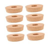 FUNOMOCYA 8pcs Small Hydroponic Vase Lid Cork Hydroponic Lids Vase Cork Canning Jar Replacement for Plant Propagation Wood Bottle Plug Soft Wood Brown