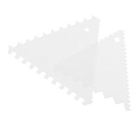 FUNOMOCYA 8pcs White Plastic Cake Cream Scraper Set with Fine and Coarse Square Teeth, Flexible Frosting Smoother Spatulas for Baking and Decorating Cakes at Home