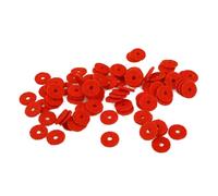 FUNOMOCYA 90pcs Felt Piano Washers Red Piano Tuning Accessories for Key Leveling and Noise Reduction Wear Resistant Hardness Felt Rings for Musical Instruments
