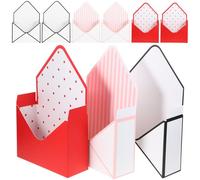FUNOMOCYA 9pcs Envelope Shape Flower Boxes Made of Paperboard, Easy to Store and Carry Floral Wrapping Holders Suitable for Bouquet and Plants, for DIY and Table Decoration
