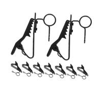 FUNOMOCYA 9pcs Lavalier Microphone Accessories Clip Holder Metal Design for Business Attire Conferences Video Calls