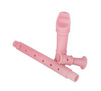 FUNOMOCYA ABS Pink Recorder Flute for Boys and Girls Resin Music Instrument Beginner-Friendly Lightweight Detachable Design Fingering Chart