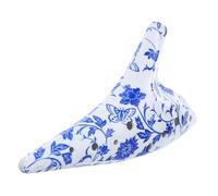 FUNOMOCYA Ac Alto Ocarina for Beginners Drop Resin Musical Instrument Melodious Sound Elegant Blue and White Porcelain Design Easy to Master Hand Instrument for Musicians