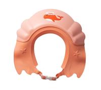 FUNOMOCYA Adjustable Baby Shower Hat for Boys and Girls with Waterproof Plastic Material and Adorable Pink Whale Design to Protect Eyes and Ears During Bath and Shampoo Time
