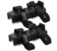 FUNOMOCYA Adjustable Double Runner Ice Skates with Fastener Straps, Ice Skating Shoes for Beginner Youth, Black Winter Training Skates for Boys and