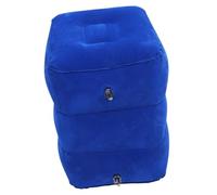 FUNOMOCYA Adjustable Inflatable Footrest Cushion Travel Foot Rest Pillow Dark Blue Foldable Height Support Compact Lightweight for Plane Camping