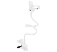 FUNOMOCYA Adjustable Overhead Phone Mount Compatible with Tablets and Phones with Flexible Goose Neck Design and Clamp Support Made of Sturdy Pp and Aluminium Alloy for Bed and Desk Use