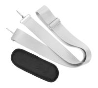 FUNOMOCYA Adjustable Shoulder Strap with Hooks 58.9 Inch Nylon Replacement | Wide Padded Design, Non-slip Surface, Silver Metal Clips, for Laptop Messenger Bag and Tool Box